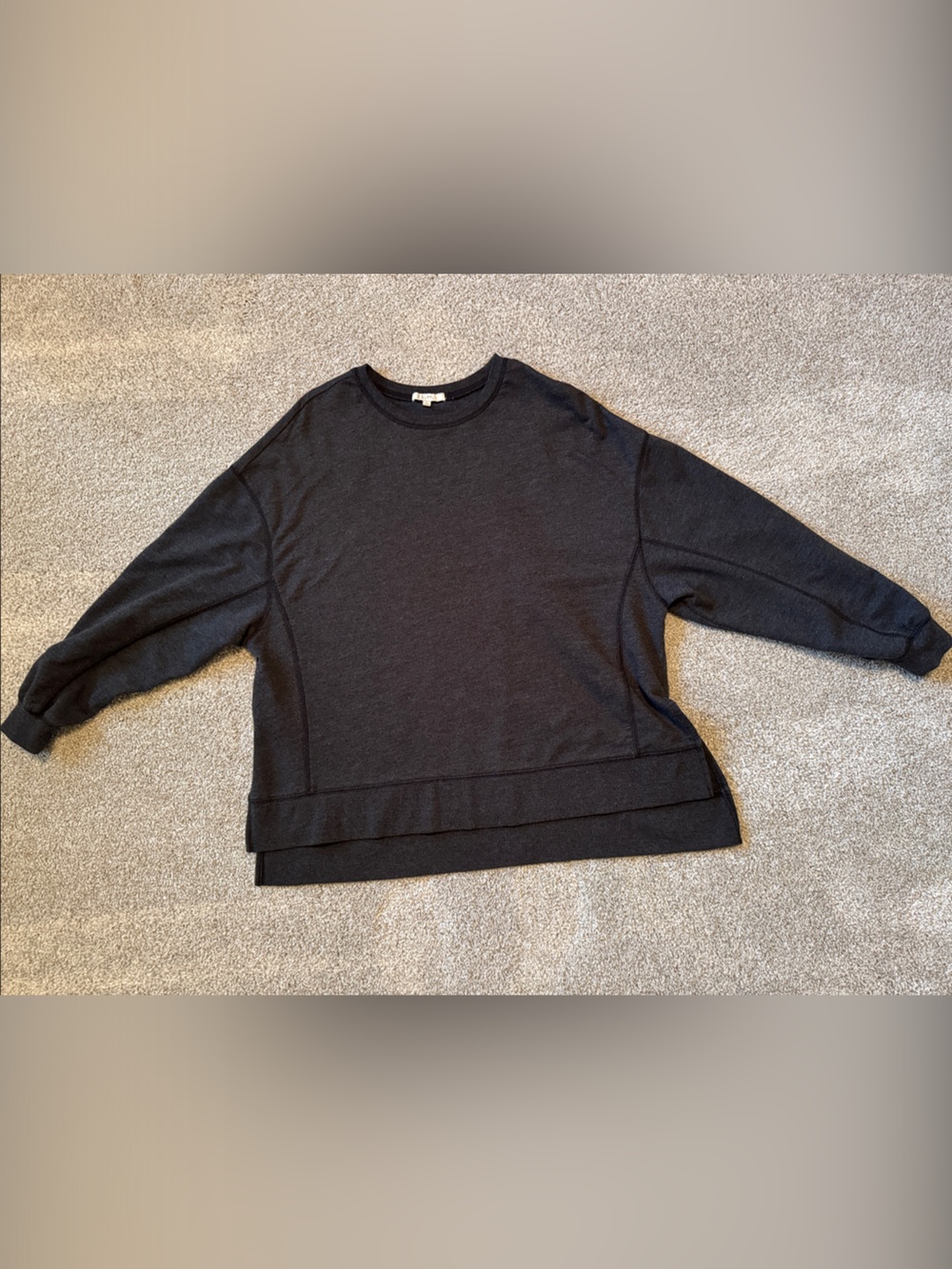 Z Supply Charcoal Crewneck oversized Ragland sweatshirt